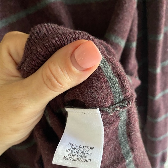 Sonoma Burgundy and Gray Knit Sweater - Picture 3 of 4